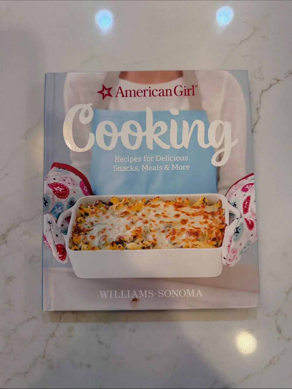 American Girl Cooking Book with Light Blue Apron Cover